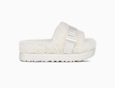 UGG Fluffita Womens Slides White - AU 316LE